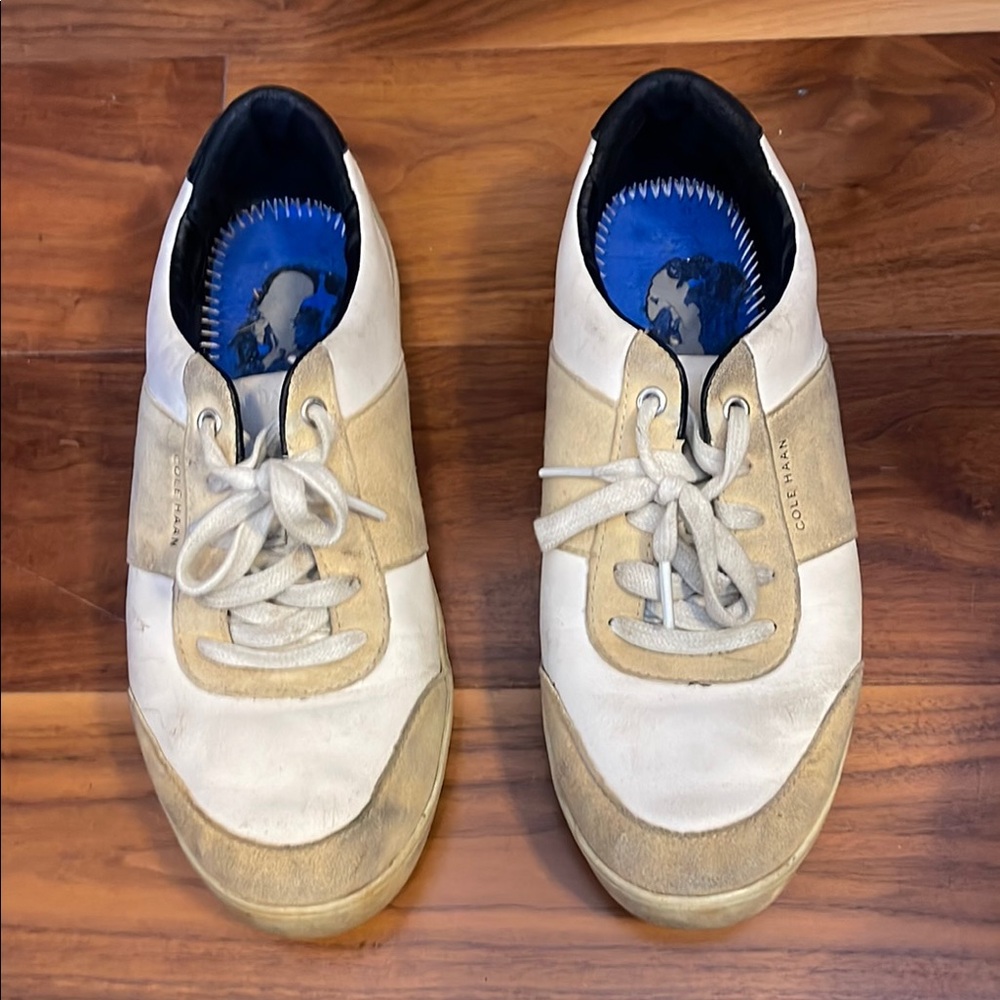Cole Haan White and Tan Sneakers Sleek Design